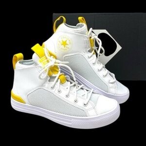 Unisex Converse Chuck Taylor All Star Ultra Mid 'White Yellow' Shoes W 9 M 7